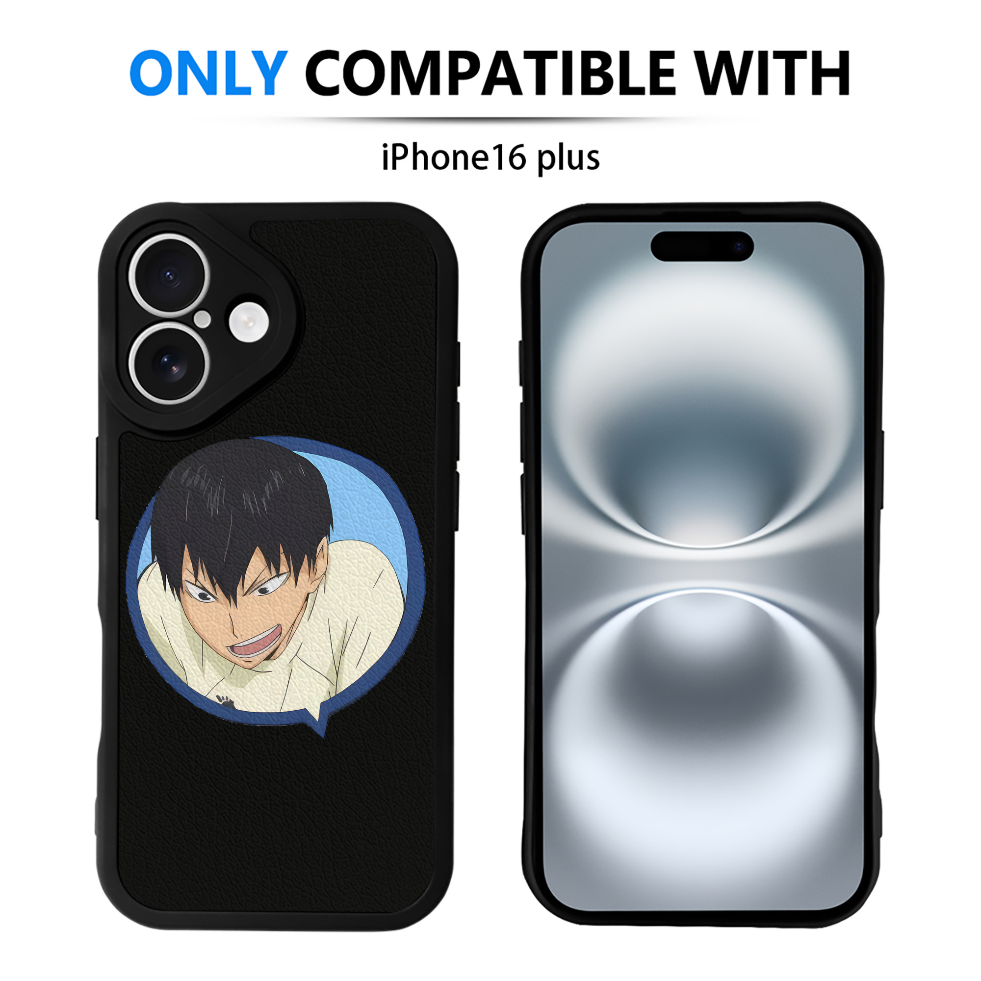 （画像用） ハイキュー!! Haikyu!! 【iPhone 16シリーズ対応】シリコンスマホケース（レザー調） 材質：シリコン